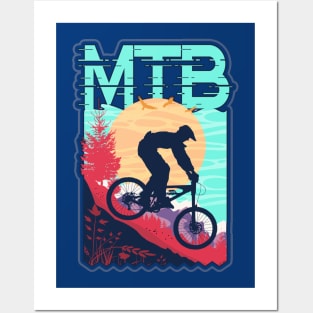 Mountain Biking Posters and Art